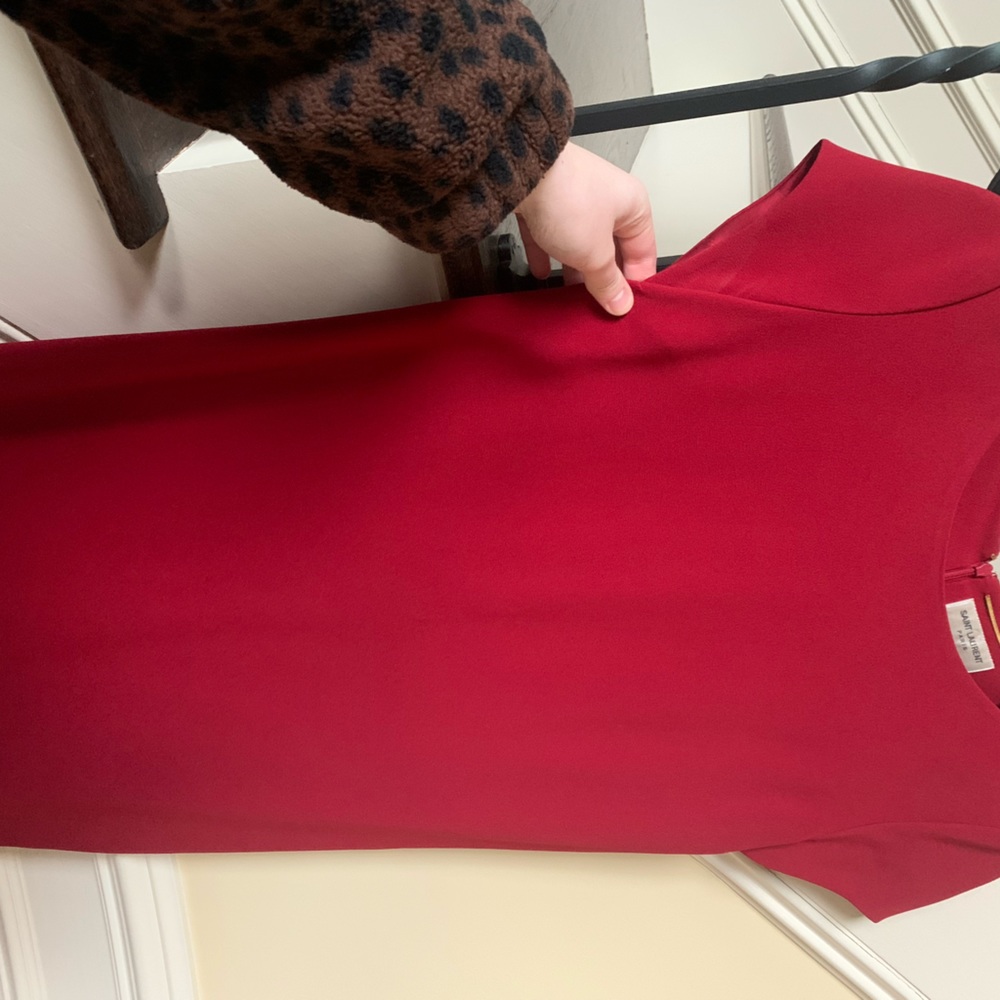 SAINT LAURENT PARIS DRESS MINI RED AUTHENTIC